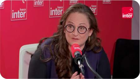 Emma Haziza sur le plateau de France Info pour regards croisés