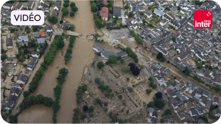 Inondations dévastatrices dans une ville en couverture de l'émission l'invité de h20 sur france info avec emma haziza