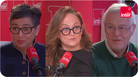 Emma Haziza, Robert Vautard, Arancha Gonzalez Laya dans l'émission "l'invité de 8h20" sur france info
