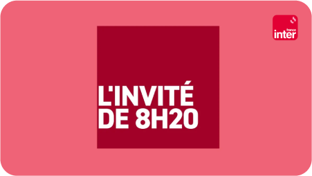 logo de l'émission "l'invité de 8h20" sur france info avec emma haziza